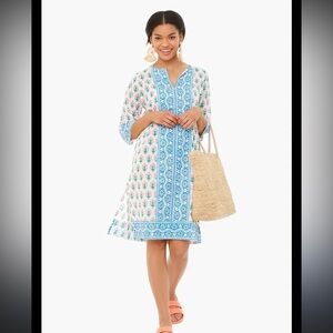 Tuckernuck SZ Blockprints cotton kaftan dress
